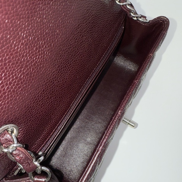 Chanel Caviar Classic Flap Mini Rectangular Burgundy Raisin Limited Edition - Picture 14 of 16